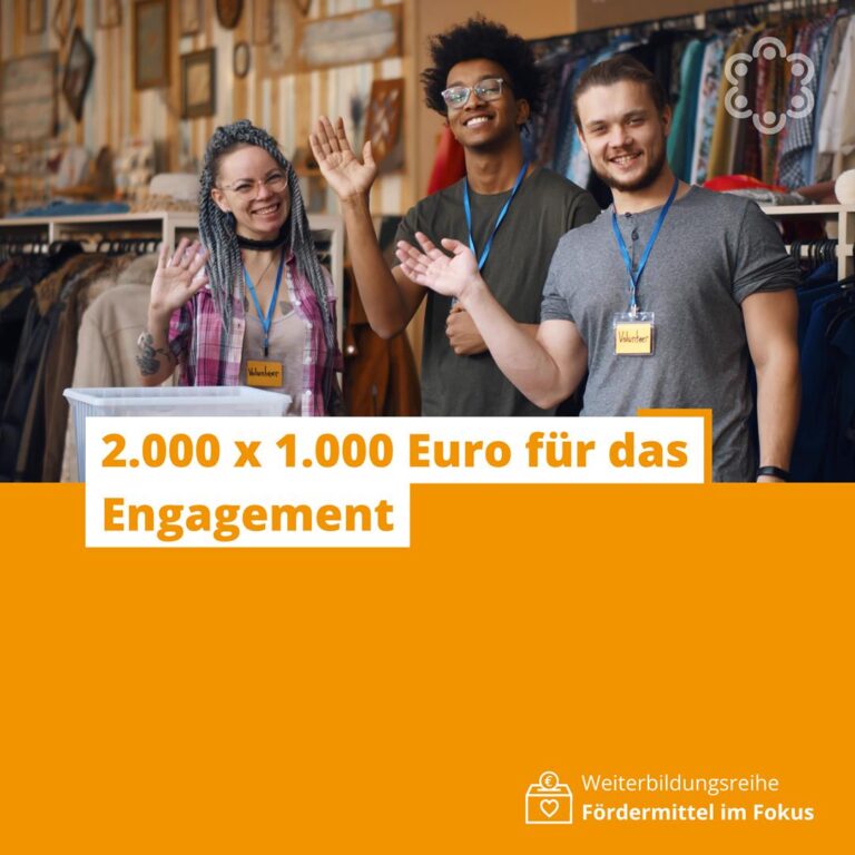 2.000 x 1.000 Euro für das Engagement